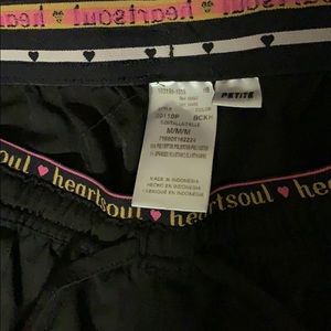 Heartsoul petite black scrubs Medium pants